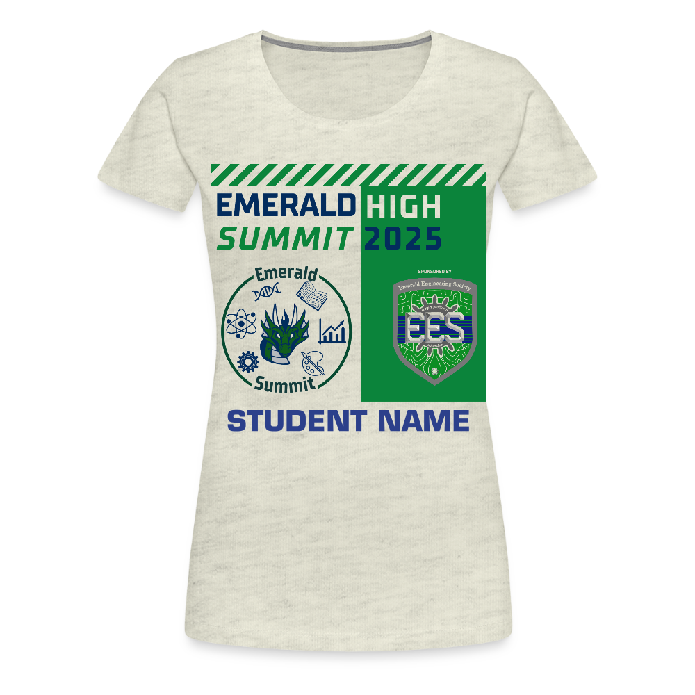Customizable Ladie's Cut Summit t Shirt - heather oatmeal