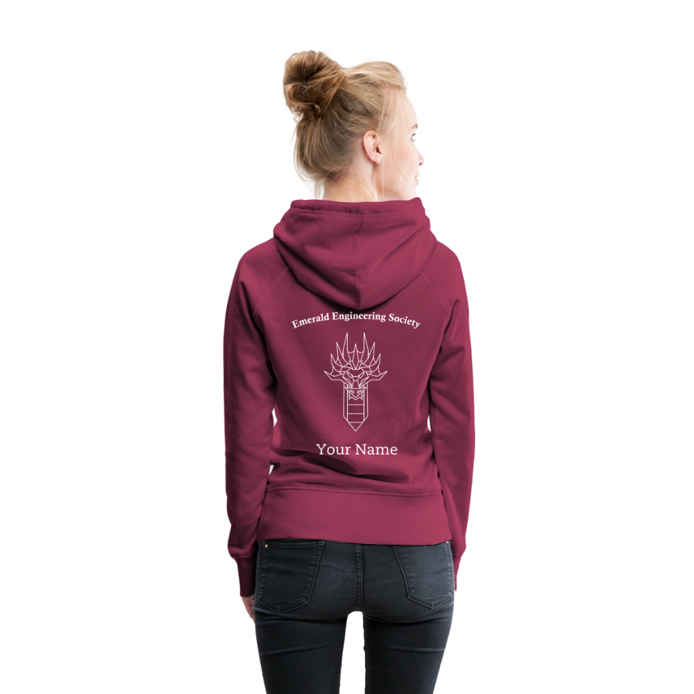 EES Ladies Cut Hoodie - burgundy