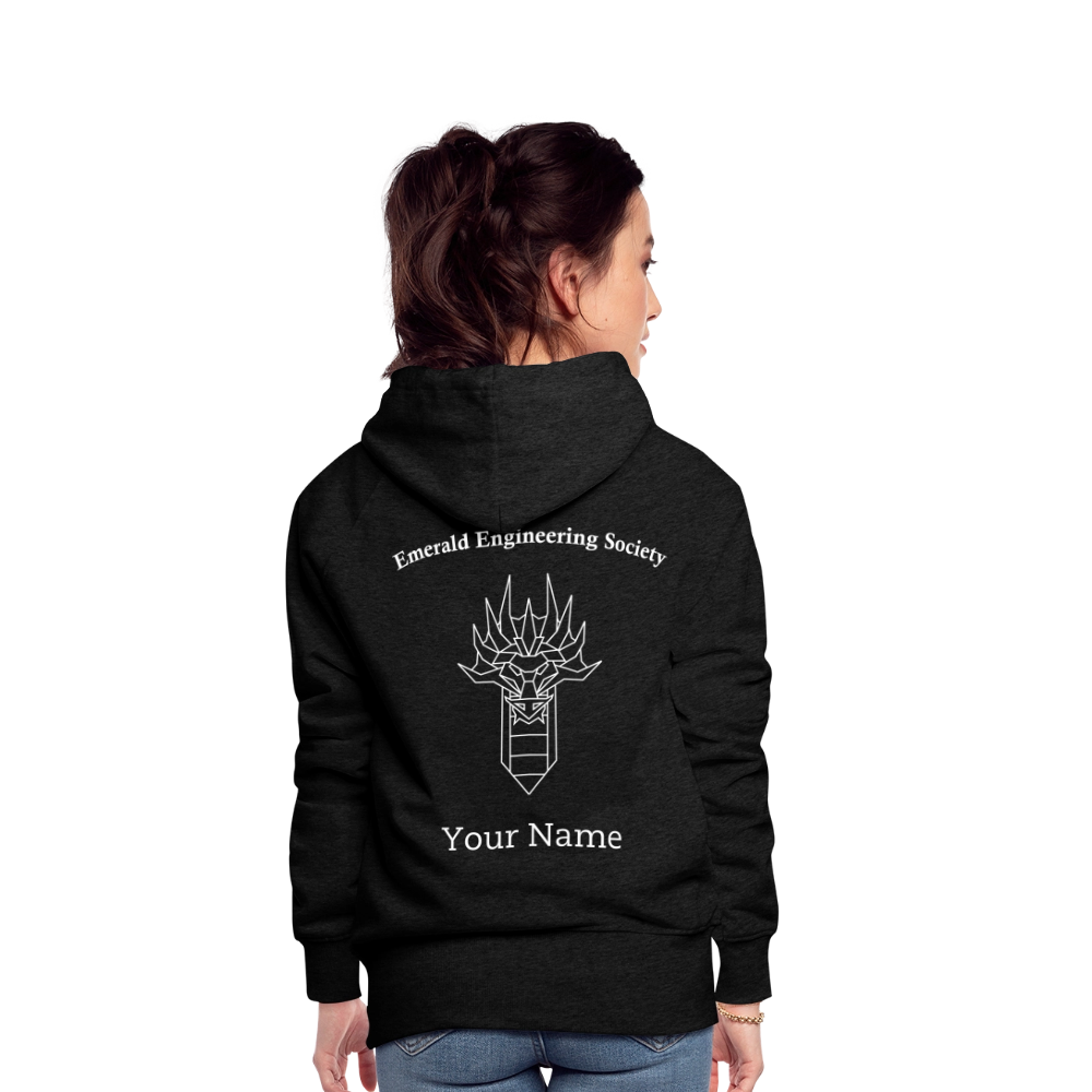 EES Ladies Cut Hoodie - charcoal grey