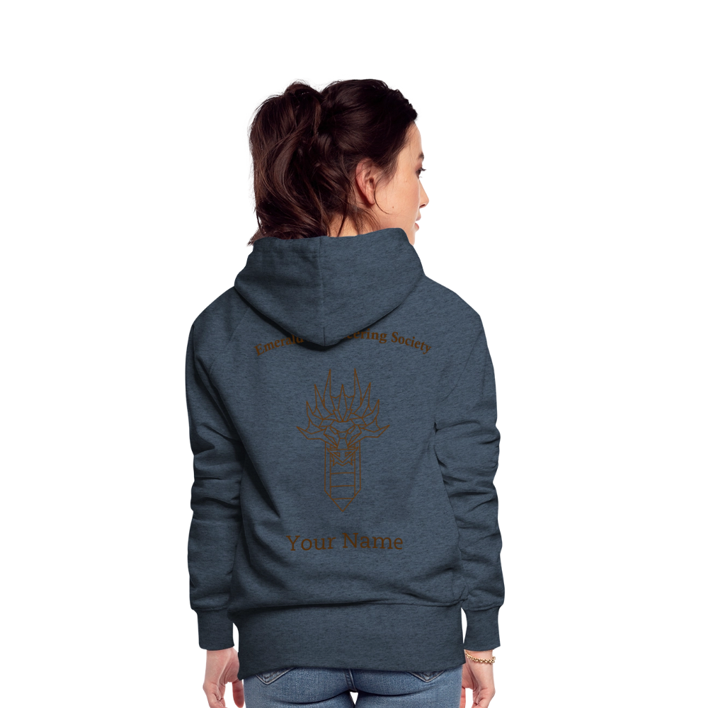 EES Ladies Cut Hoodie Light - heather denim