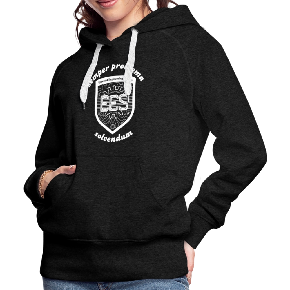 EES Ladies Cut Hoodie - charcoal grey