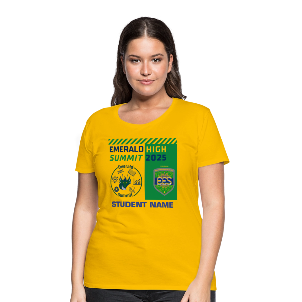 Customizable Ladie's Cut Summit t Shirt - sun yellow