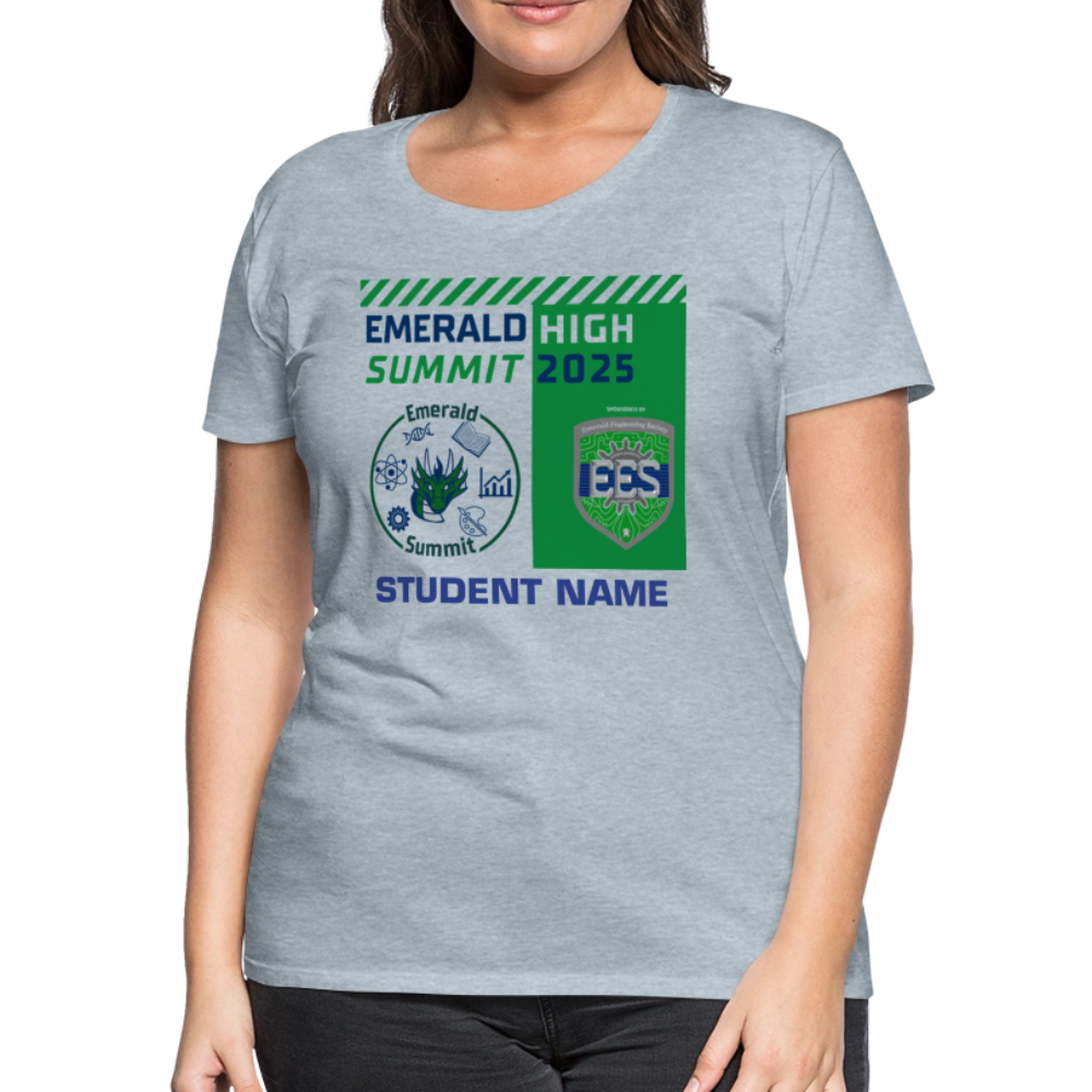 Customizable Ladie's Cut Summit t Shirt - heather ice blue