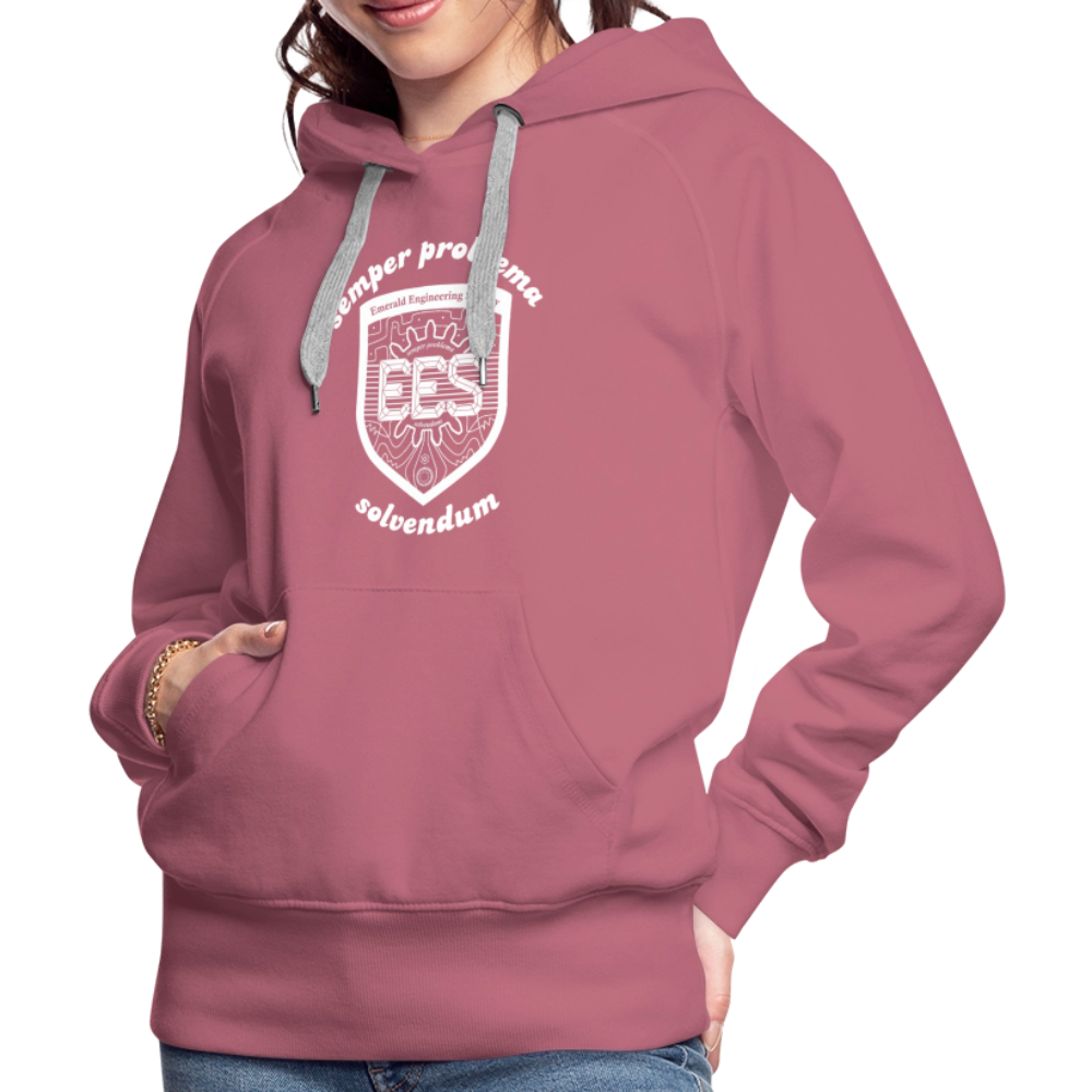 EES Ladies Cut Hoodie - mauve
