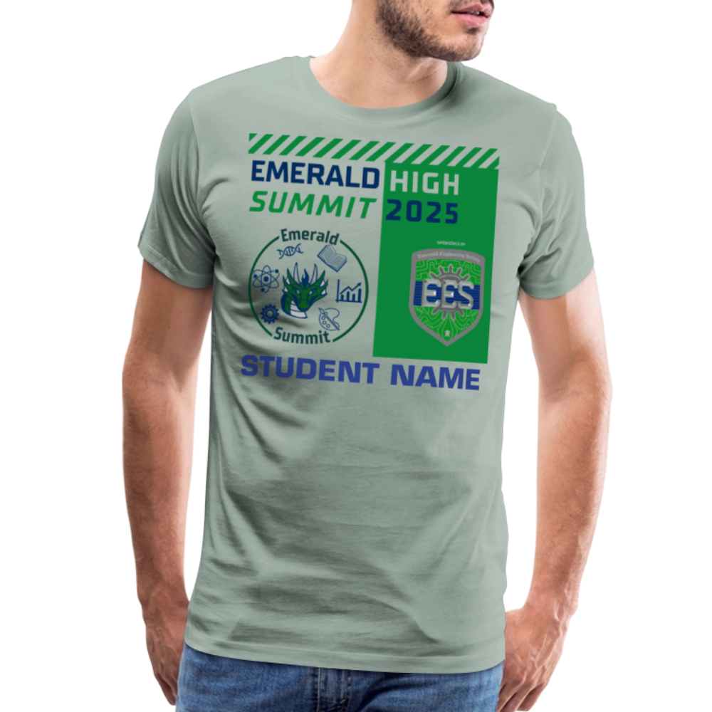 Customizable Summit TShirt - steel green