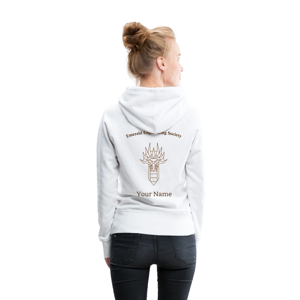 EES Ladies Cut Hoodie Light - white