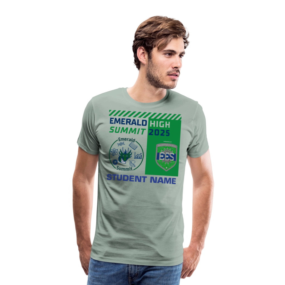 Customizable Summit TShirt - steel green