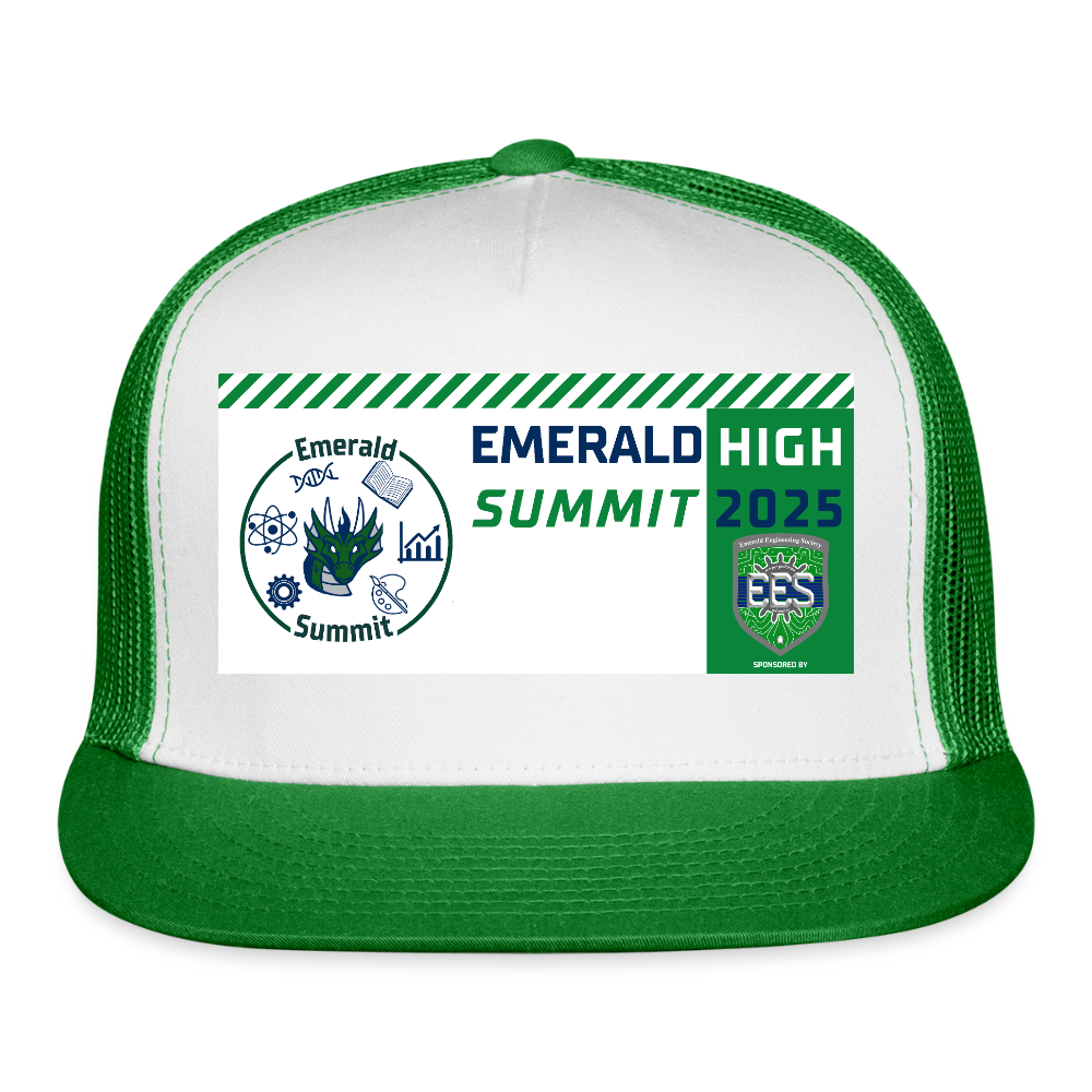 Customizable Summit Trucker Hat - white/kelly green