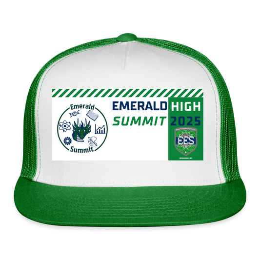 Customizable Summit Trucker Hat - white/kelly green