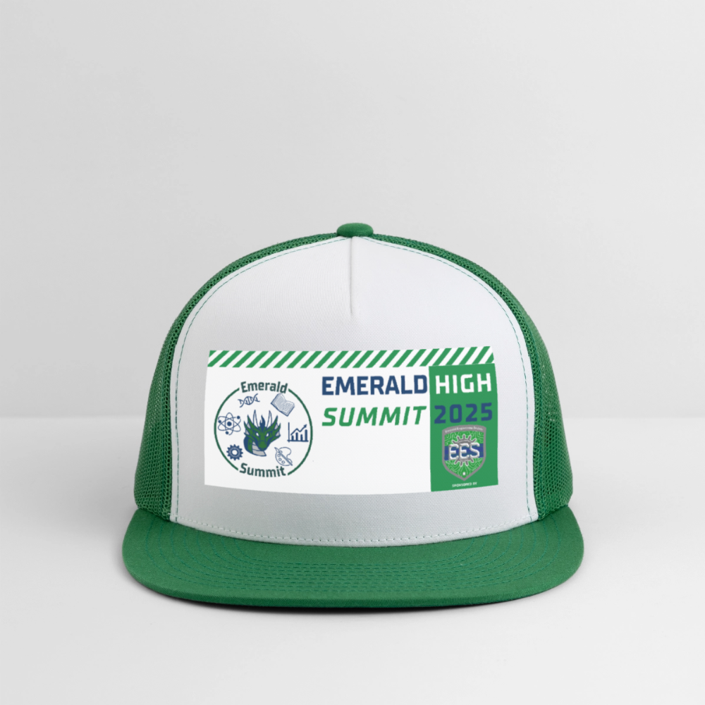 Customizable Summit Trucker Hat - white/kelly green