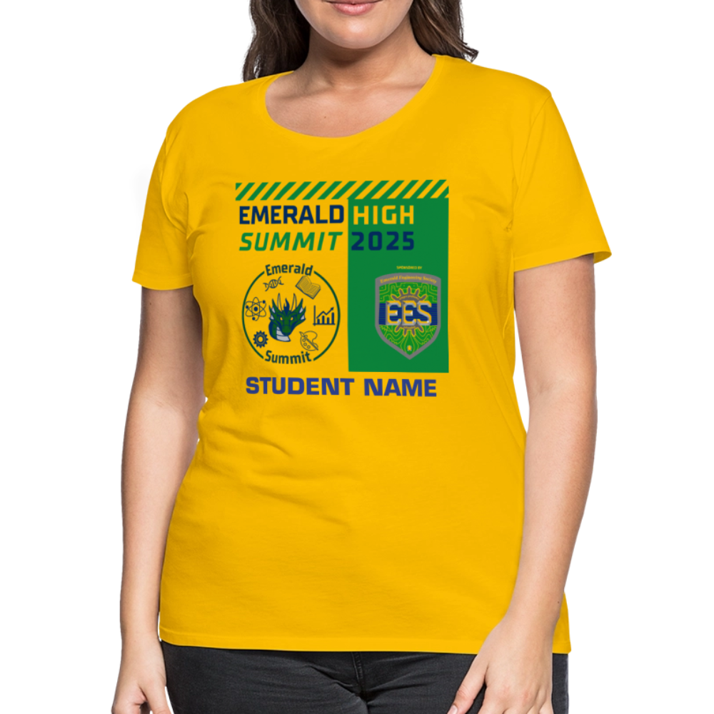 Customizable Ladie's Cut Summit t Shirt - sun yellow