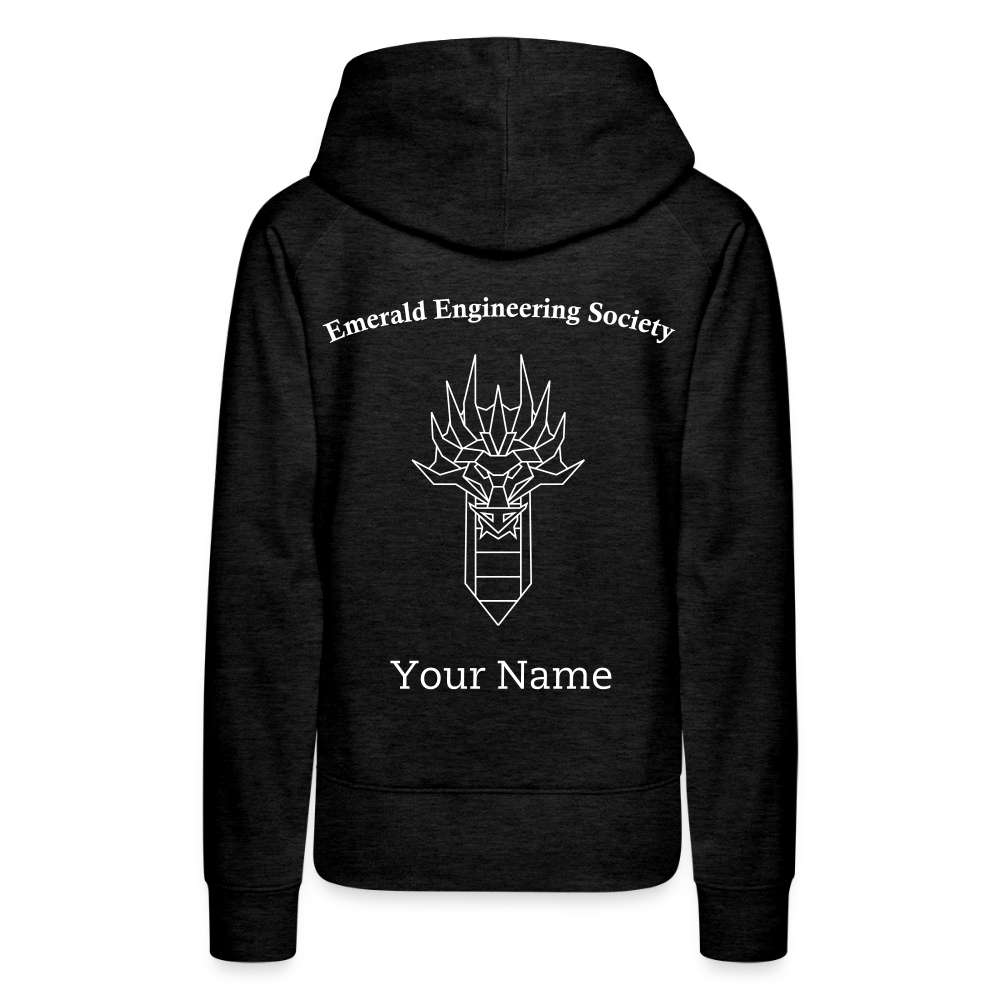 EES Ladies Cut Hoodie - charcoal grey