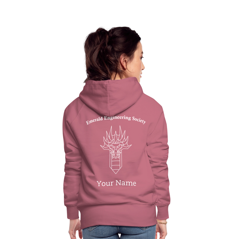 EES Ladies Cut Hoodie - mauve