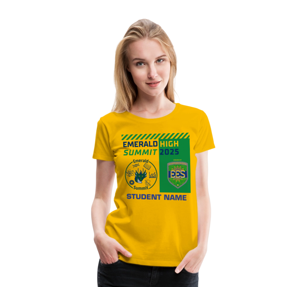 Customizable Ladie's Cut Summit t Shirt - sun yellow