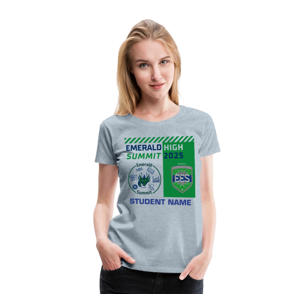 Customizable Ladie's Cut Summit t Shirt - heather ice blue