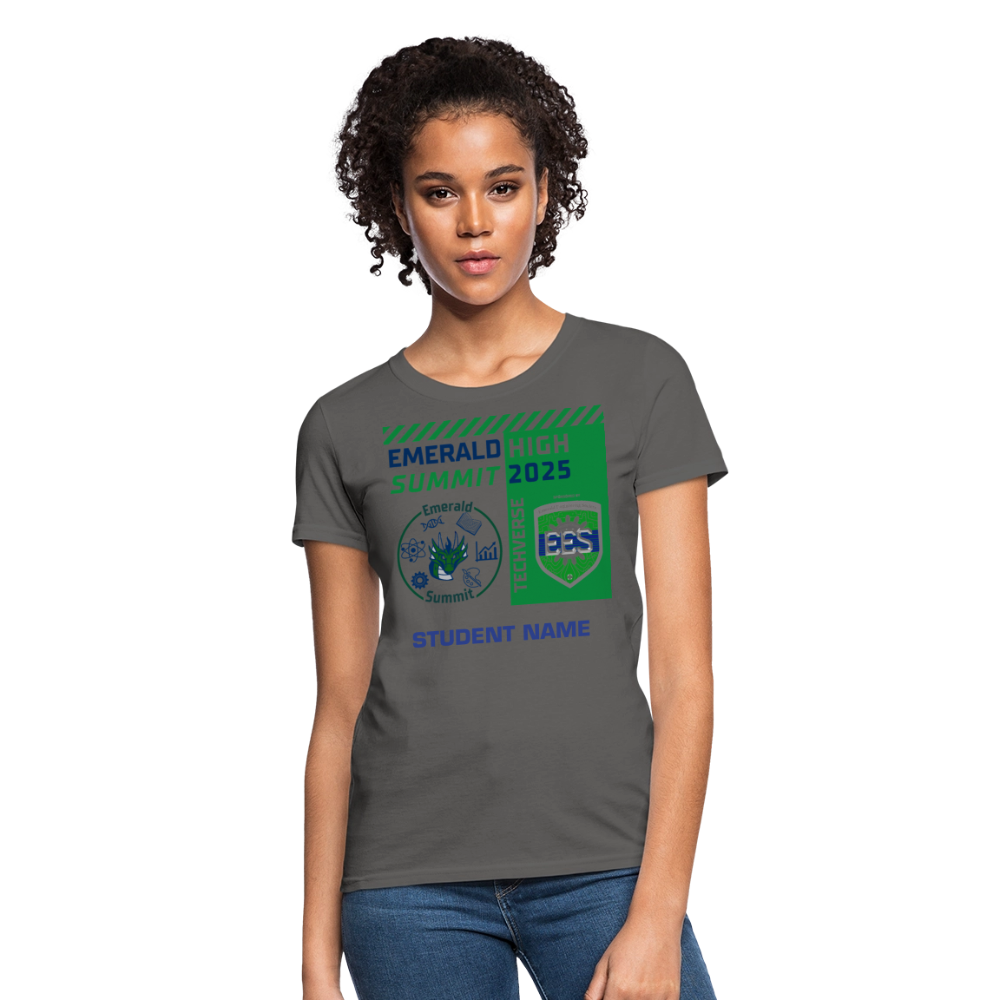 Ladie's Cut Customizable Techverse TShirt - charcoal