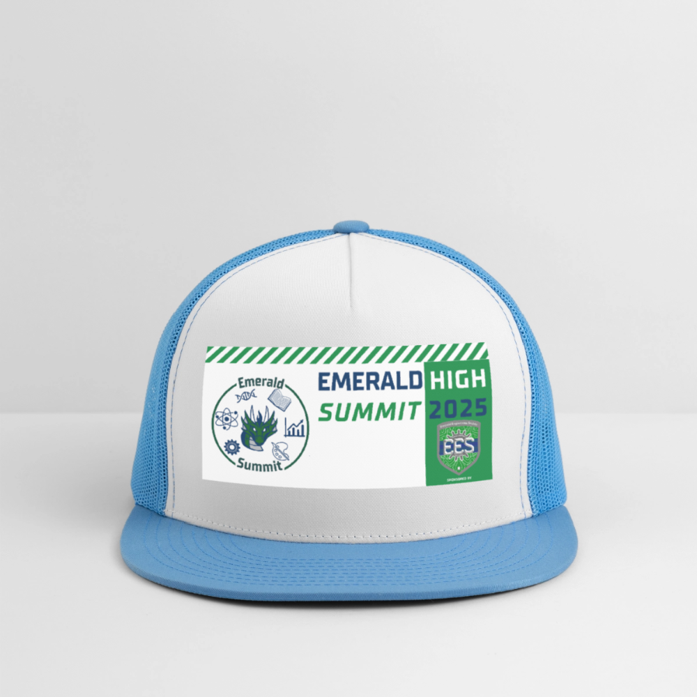 Customizable Summit Trucker Hat - white/blue