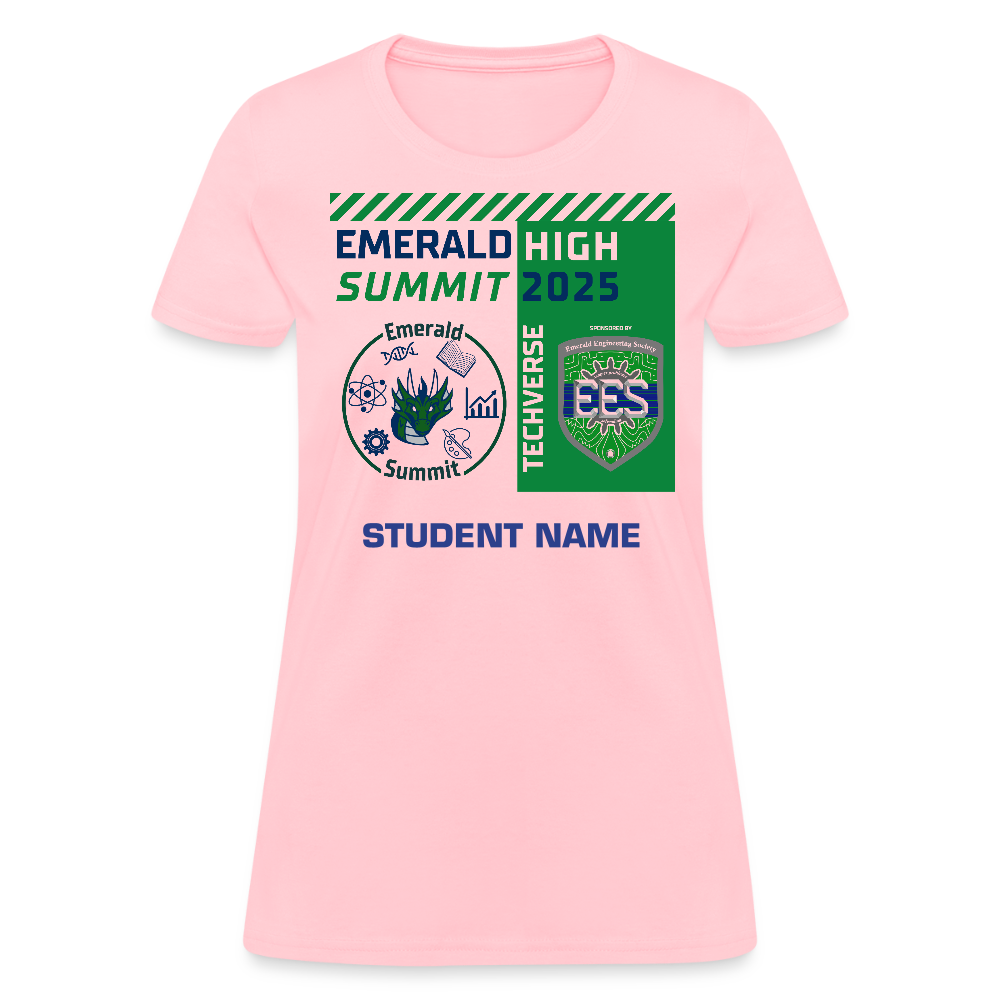 Ladie's Cut Customizable Techverse TShirt - pink