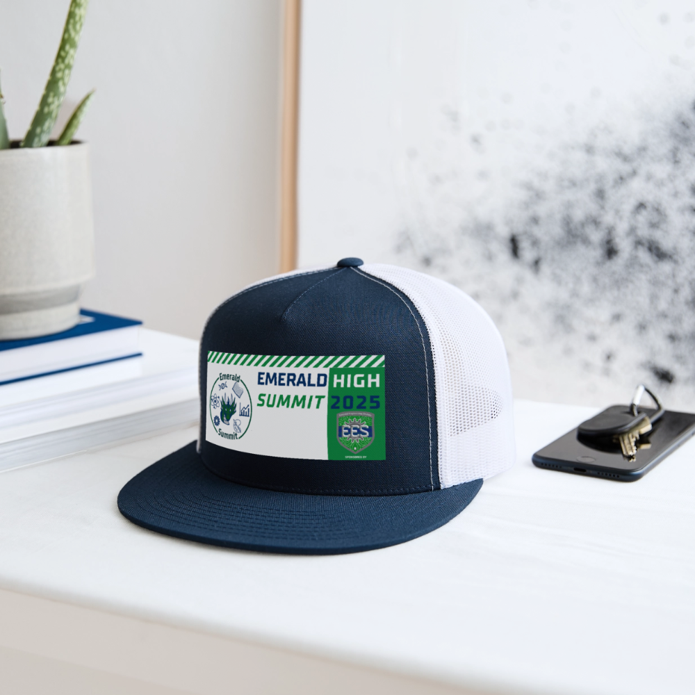 Customizable Summit Trucker Hat - navy/white