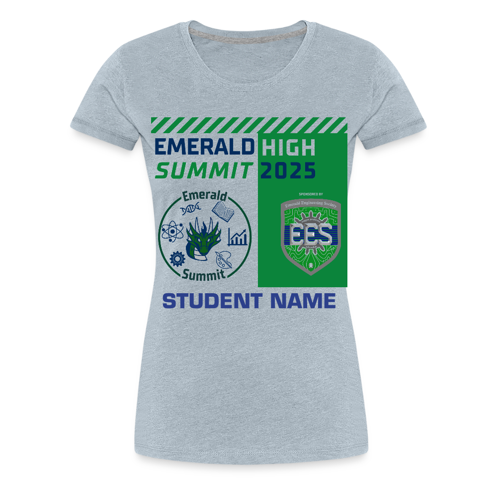Customizable Ladie's Cut Summit t Shirt - heather ice blue