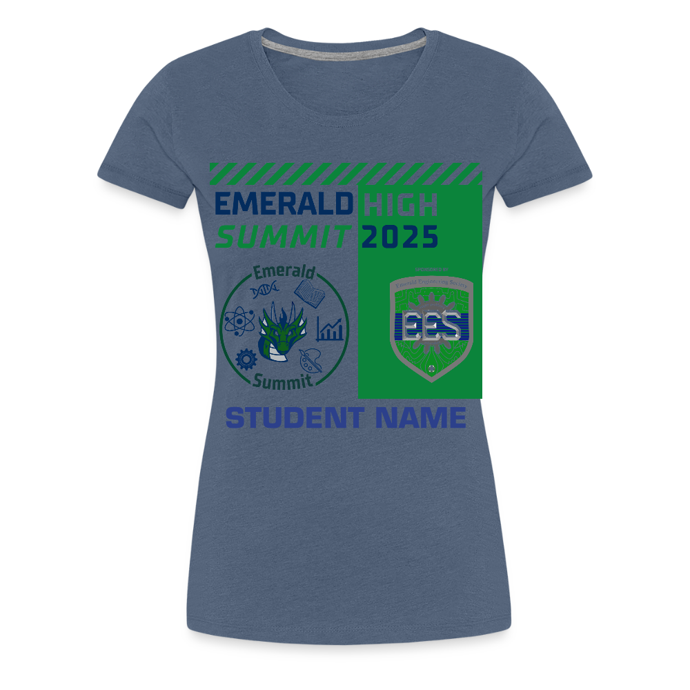 Customizable Ladie's Cut Summit t Shirt - heather blue