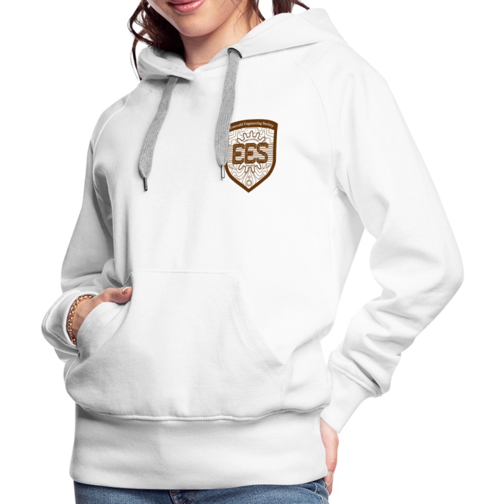 EES Ladies Cut Hoodie Light - white