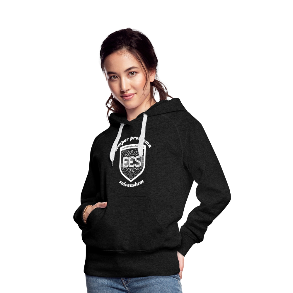 EES Ladies Cut Hoodie - charcoal grey