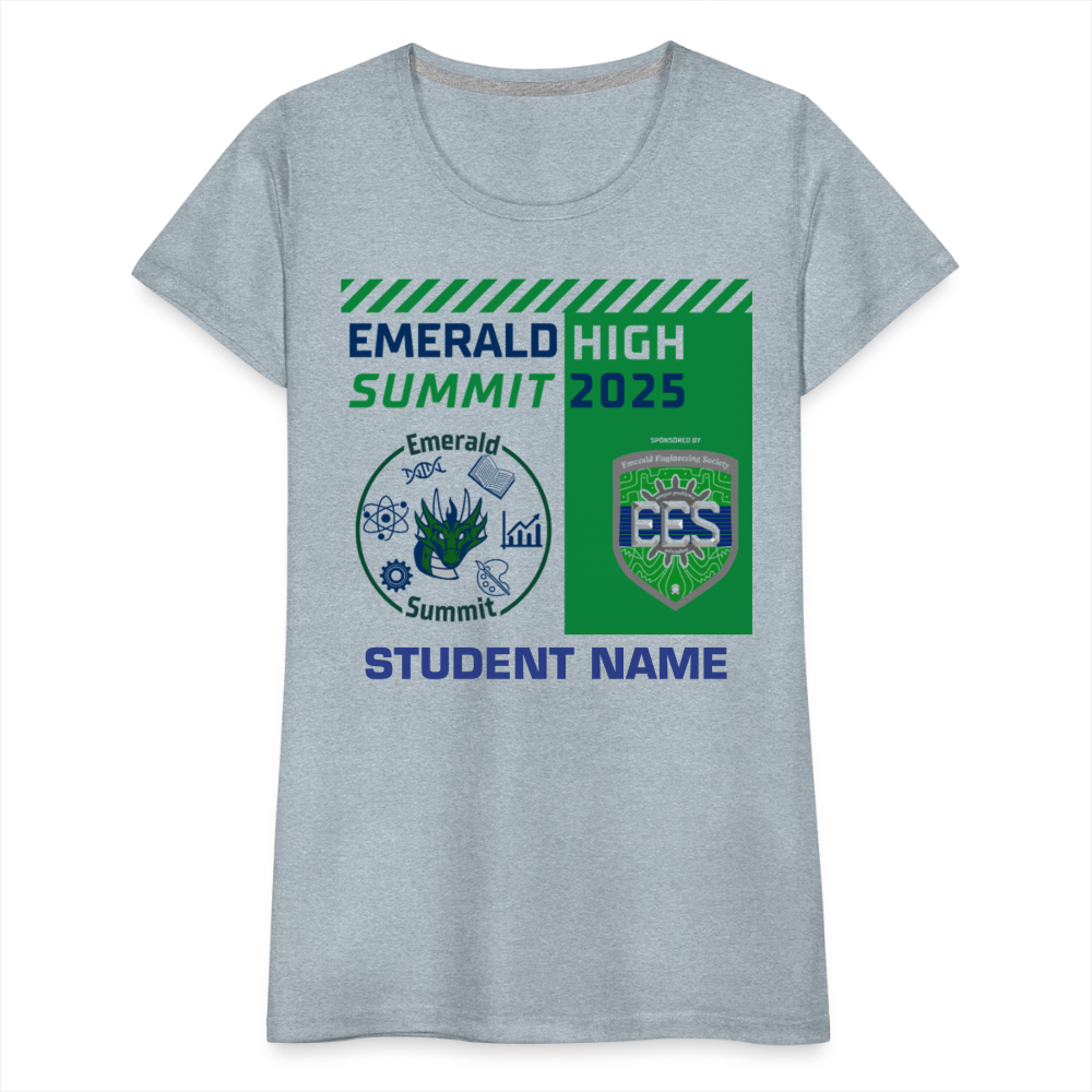 Customizable Ladie's Cut Summit t Shirt - heather ice blue