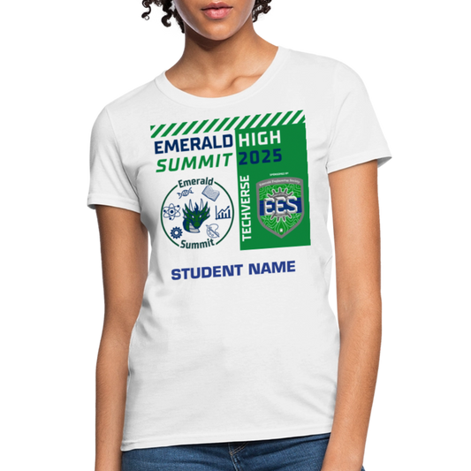 Ladie's Cut Customizable Techverse TShirt - white