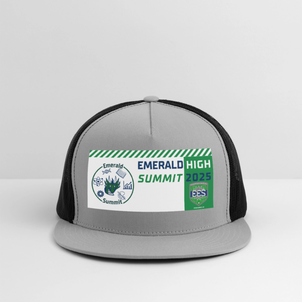 Customizable Summit Trucker Hat - gray/black
