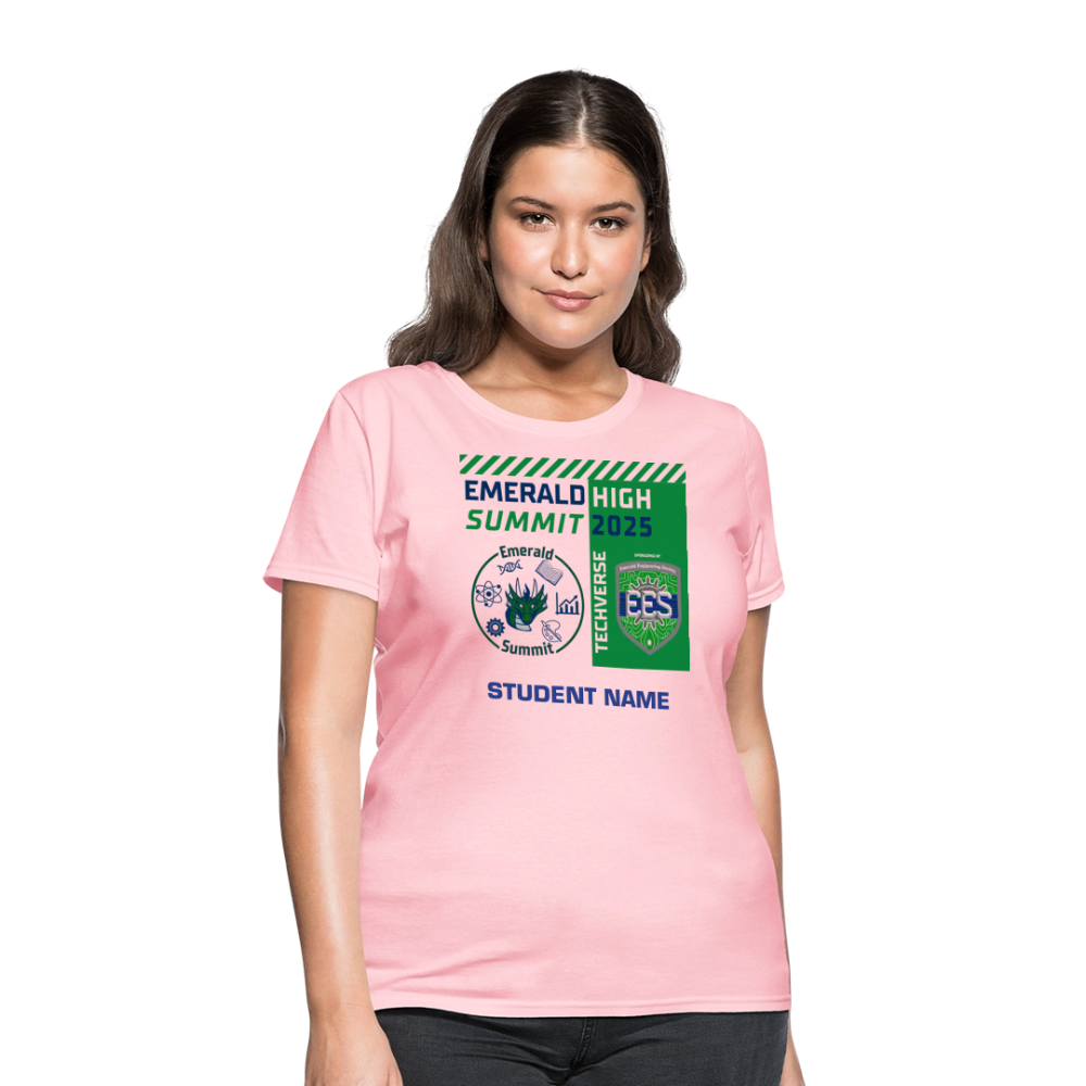 Ladie's Cut Customizable Techverse TShirt - pink