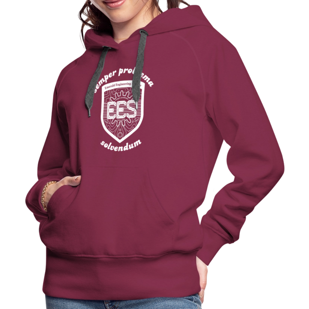 EES Ladies Cut Hoodie - burgundy
