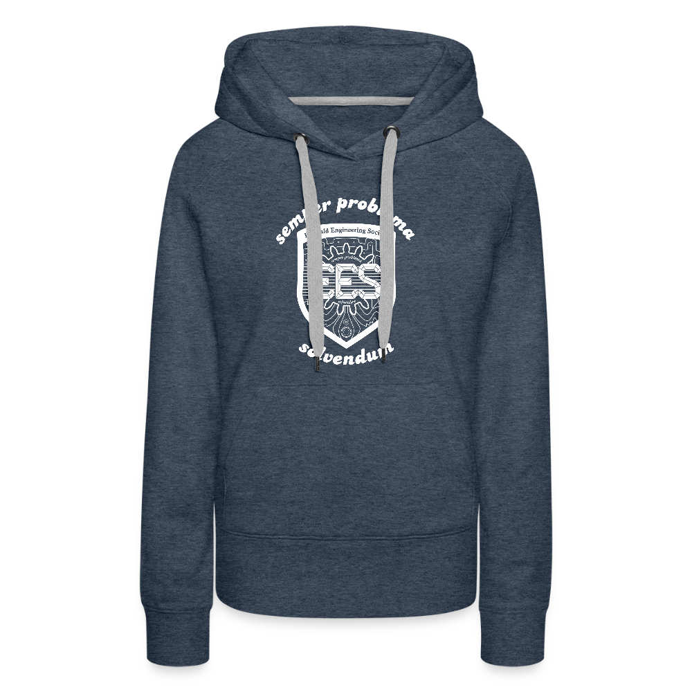 EES Ladies Cut Hoodie - heather denim