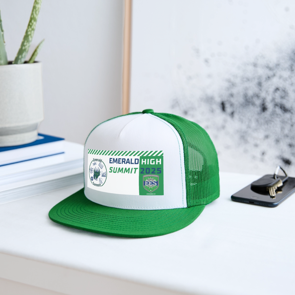 Customizable Summit Trucker Hat - white/kelly green