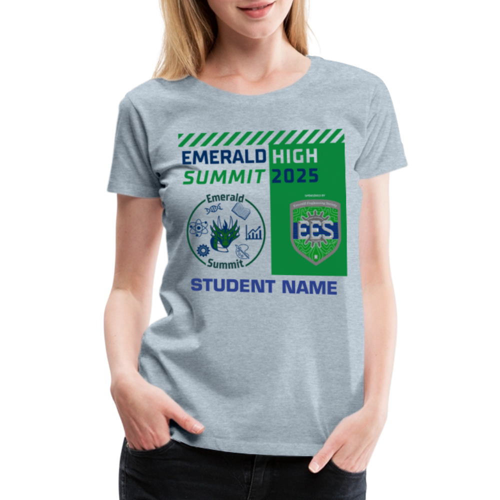 Customizable Ladie's Cut Summit t Shirt - heather ice blue