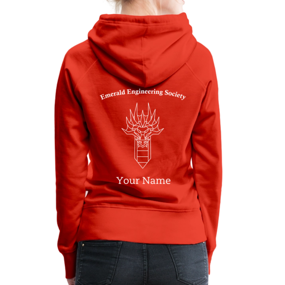 EES Ladies Cut Hoodie - red