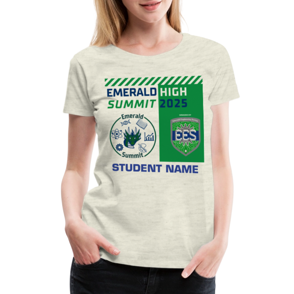 Customizable Ladie's Cut Summit t Shirt - heather oatmeal