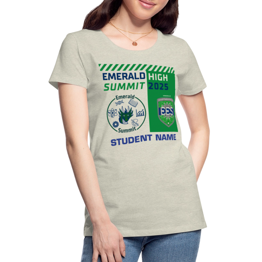 Customizable Ladie's Cut Summit t Shirt - heather oatmeal