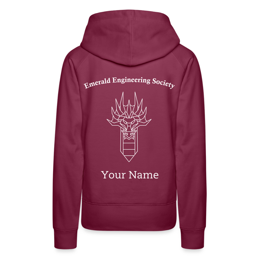 EES Ladies Cut Hoodie - burgundy