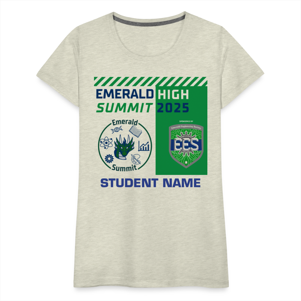 Customizable Ladie's Cut Summit t Shirt - heather oatmeal