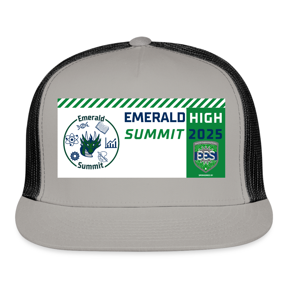 Customizable Summit Trucker Hat - gray/black