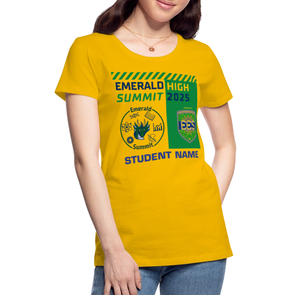 Customizable Ladie's Cut Summit t Shirt - sun yellow