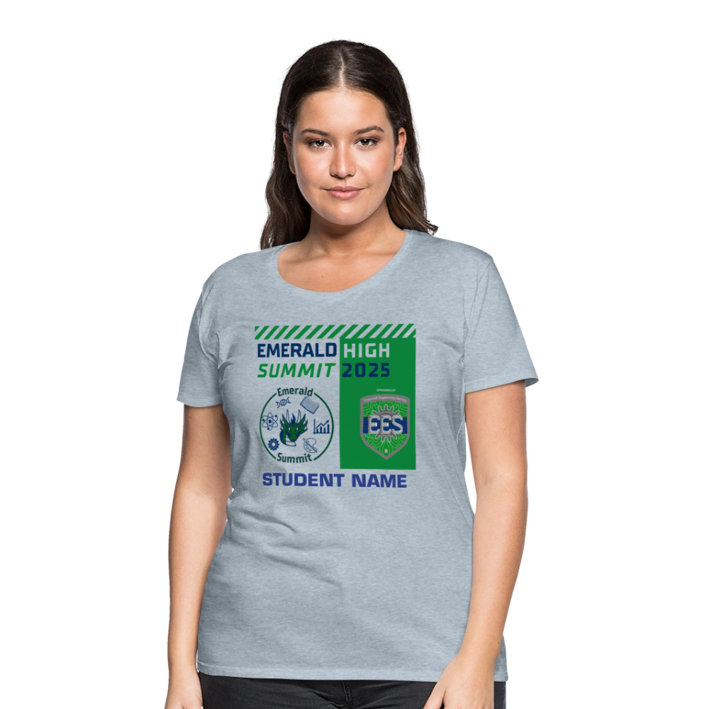 Customizable Ladie's Cut Summit t Shirt - heather ice blue