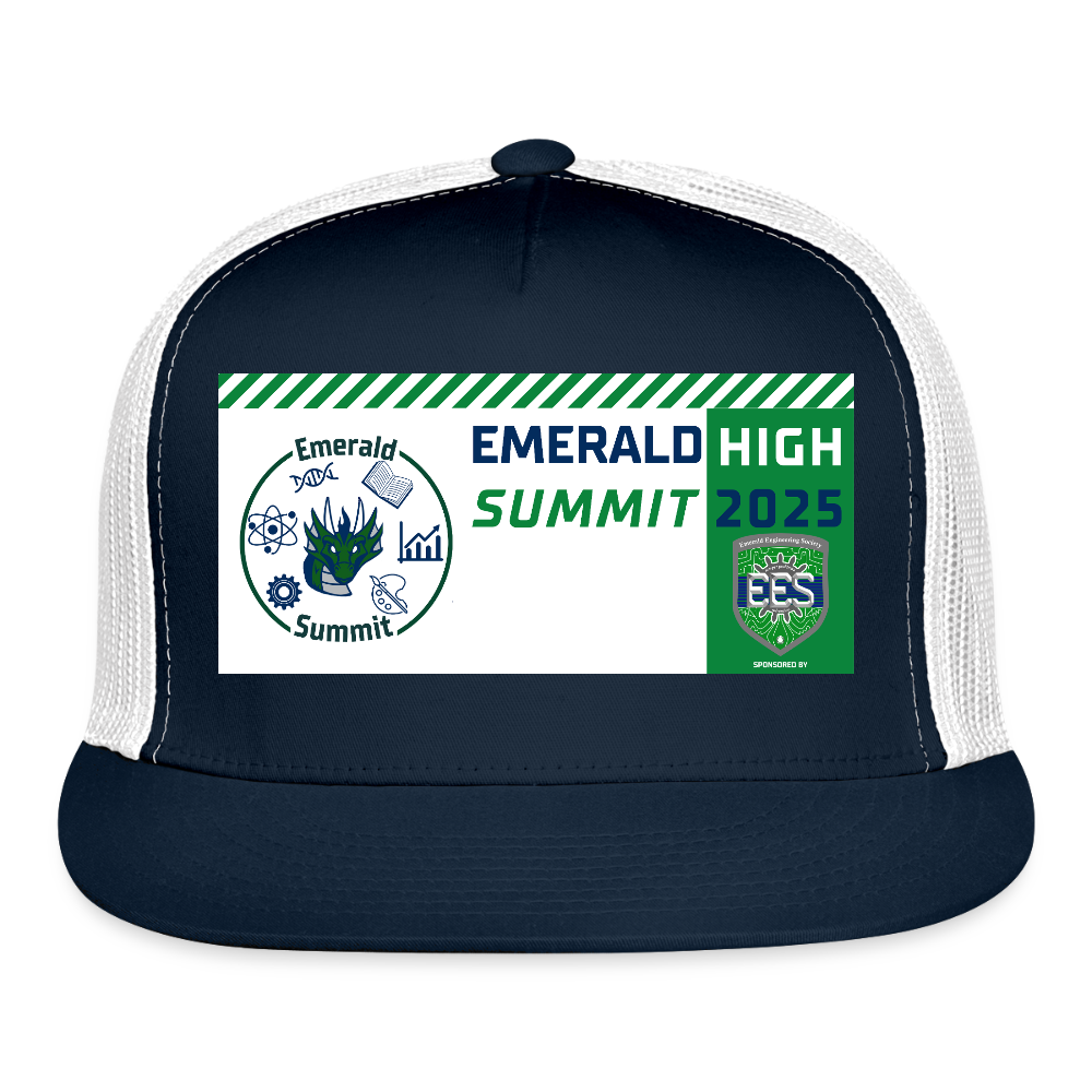 Customizable Summit Trucker Hat - navy/white
