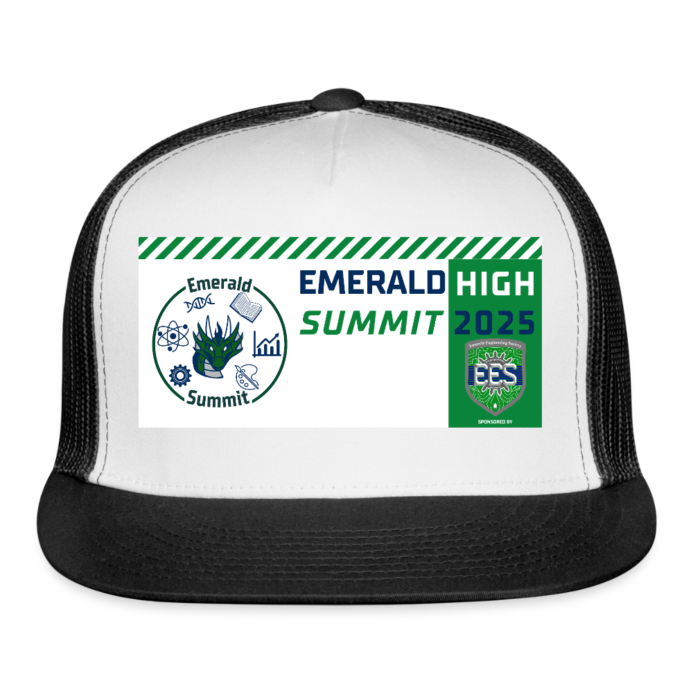 Customizable Summit Trucker Hat - white/black