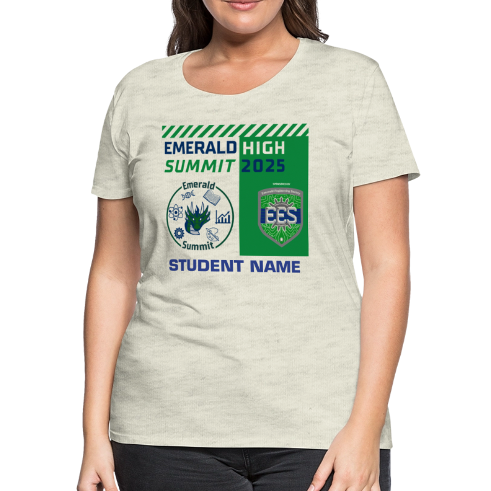 Customizable Ladie's Cut Summit t Shirt - heather oatmeal