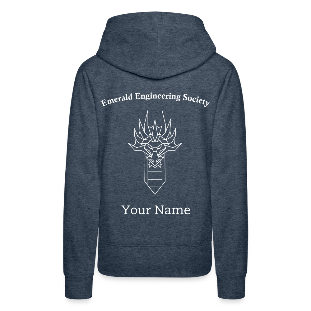 EES Ladies Cut Hoodie - heather denim