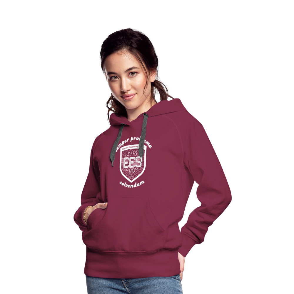 EES Ladies Cut Hoodie - burgundy