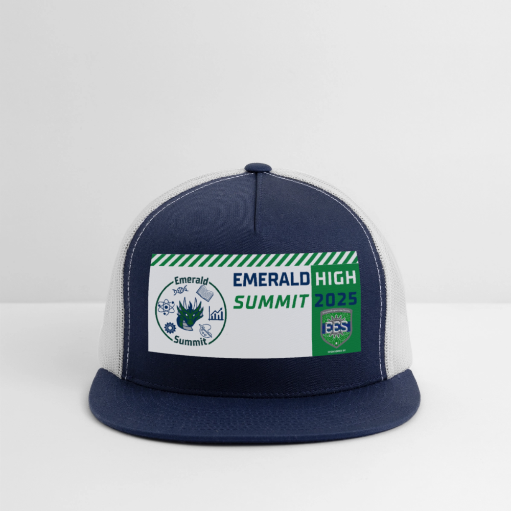 Customizable Summit Trucker Hat - navy/white