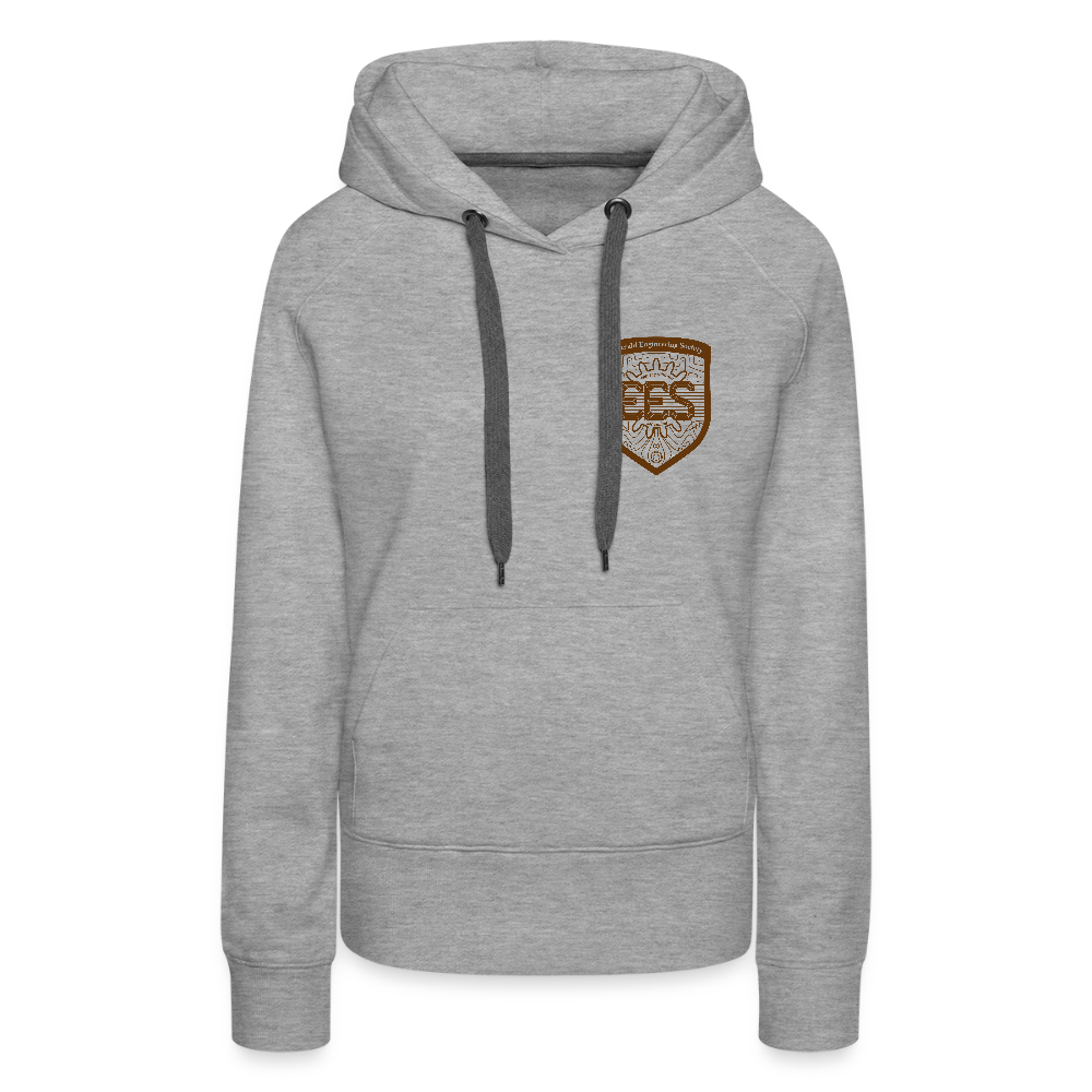 EES Ladies Cut Hoodie Light - heather grey